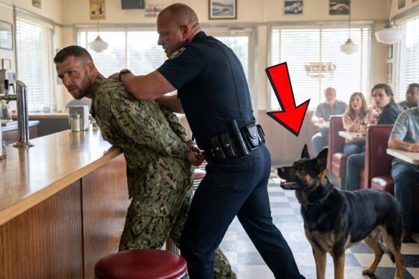 Arrogant Cop Handcuffed Navy SEAL in a Diner… What His German Shepherd Did Next Saved Everyone  