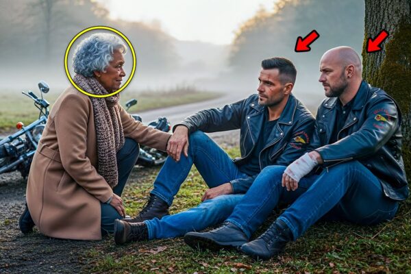 Elderly Lady Stumbles Upon 2 Injured Bikers, Her Reaction Stuns the Whole Town 