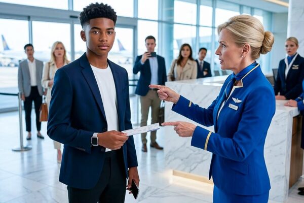 Flight Attendant Laughed at a Black Teen’s Ticket—10 Minutes Later, She Regretted Everything 