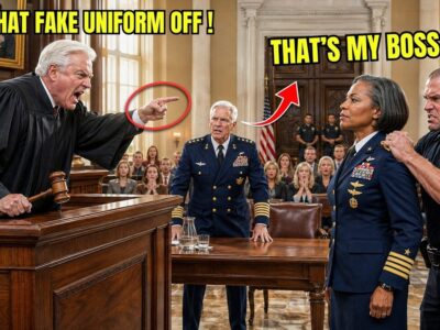 “Take Fake Uniform Off!” Judge Shouted at Black Woman—Then a Navy Admiral Stood Up:”That’s My Boss”