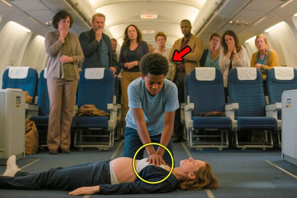 Black Teen Saves Millionaire’s Pregnant Wife Mid Flight, His Request Made the Millionaire Cry