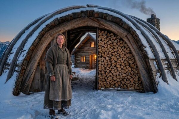 Thrown Out Just Before Winter With Almost No Money Left, She Spent Her Last $7 Building a Crude Quonset-Style Hut From Scrap Metal, Bent Panels, and Whatever Materials She Could Find—While Everyone Nearby Laughed and said it would never survive the first real storm. But as the cold deepened and snow buried the valley, something strange happened: her tiny shelter stayed standing, the inside remained surprisingly warm, and every piece of firewood she had stacked against the curved walls stayed completely dry. By midwinter, the same neighbors who mocked her were staring at the little hut in disbelief—and wondering what she had figured out that they hadn’t.