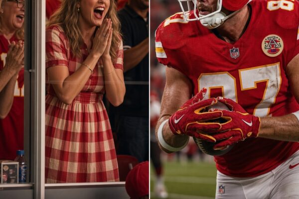 Taylor Swift goes wild in the suite as Travis Kelce breaks major NFL record!
