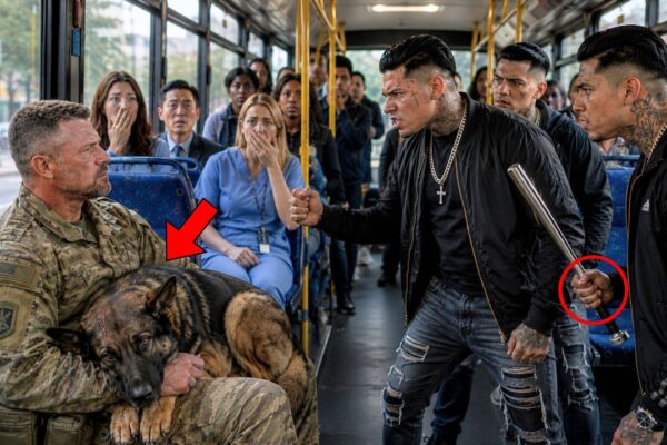 Gangsters Bullied a Quiet Man and His German Shepherd in a Bus — Unaware That He Was a Navy SEAL