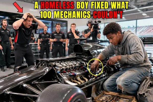 100 Mechanics Couldn’t Start the Grand Prix Car — Jaws Dropped When a Homeless Black Boy Started