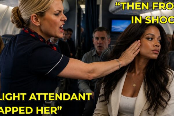 Flight Attendant Slaps Black Woman in First Class — Then Freezes When She Discovers Who She Is 