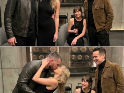 “BEHIND THE SCENES LEAKED!” TRAVIS KELCE POSES WITH TAYLOR SWIFT, DAKOTA JOHNSON, AND COLIN FARRELL ON “PATIENT ZERO” MUSIC VIDEO SET!  What massive Hollywood secrets were exposed right before the VMAs premiere?