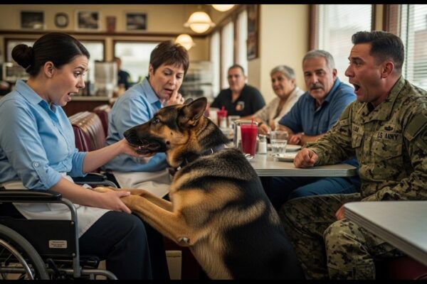 A Disabled Waitress Was Serving a Navy SEAL — Until His Military K9 Dog Recognized Her 
