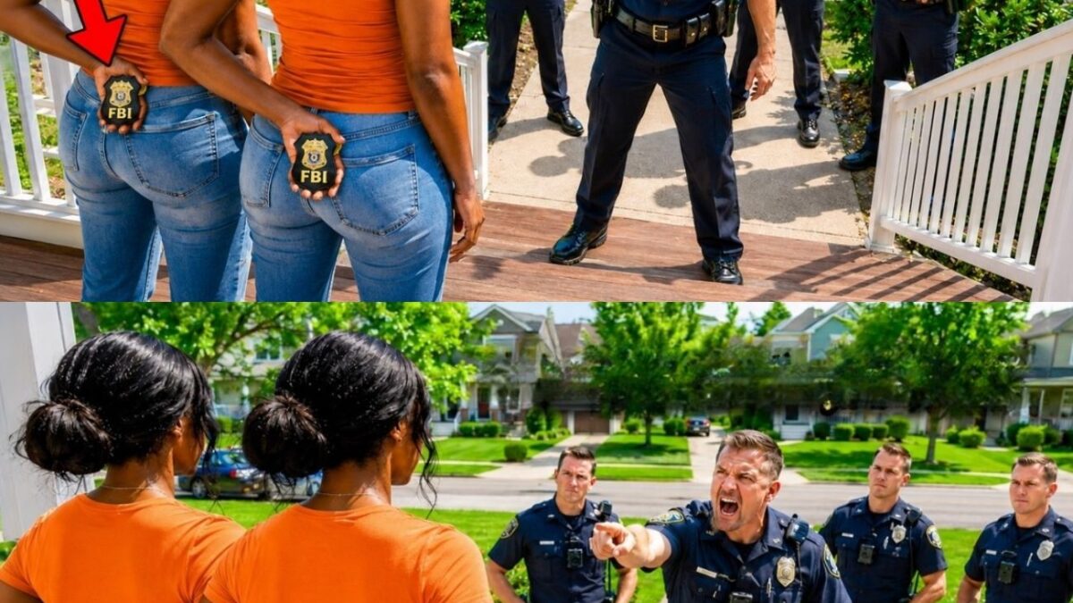 “Step off the property!” four cops shouted at twin Black homeowners. Then both brothers reached inside their jackets in perfect unison—and four badges dropped the officers to their knees.