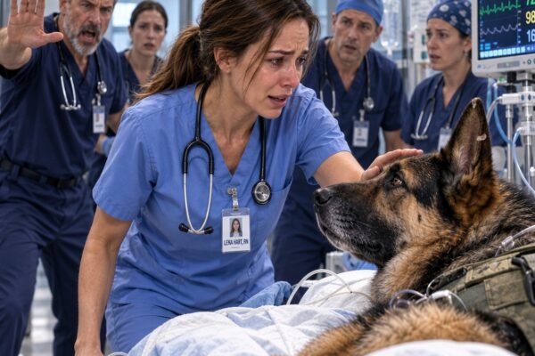 GET OUT OF HERE Surgeons Shouted at the Nurse, Until the K9 Hugged Her