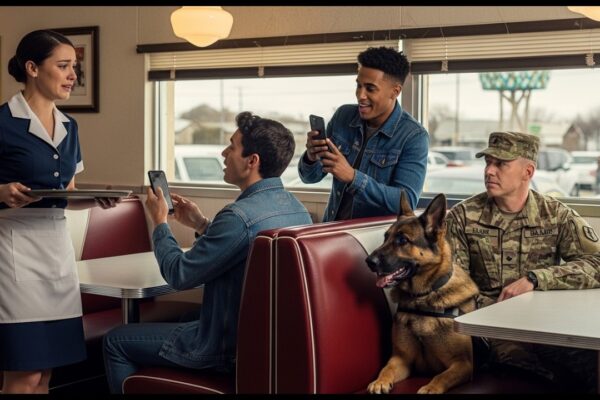 “Move Faster, Sl＊t ” Entitled Kids Humiliated the Waitress — Until a Navy SEAL and His K9 Stood U