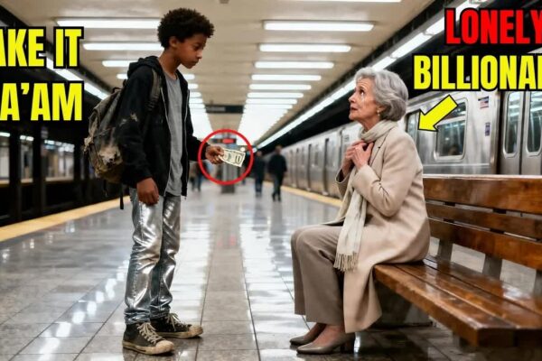 Broke Black Boy Gives His Last $10 to a Subway Woman — His Eviction Notice Vanishes by Sunrise