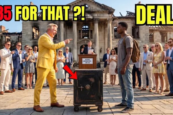 Everyone Laughed When a Black Boy Bid $85 on a Burnt Safe — Until They Saw What He Pulled Out