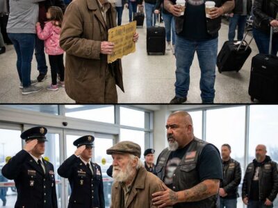“He promised he’d come back on a Friday,” the old man whispered to airport security. Then two decorated officers walked off the plane and knelt before him on the cold floor.