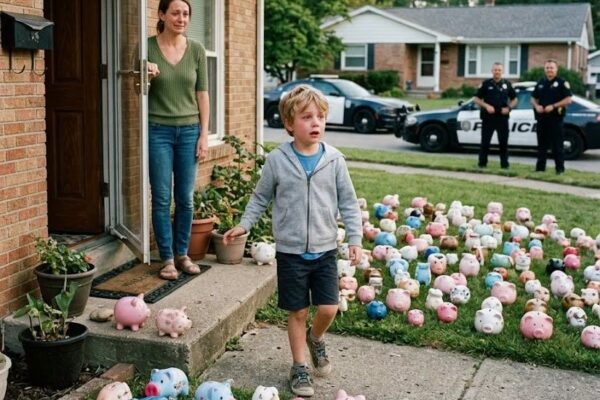 Six-Year-Old Boy Gives Away His Savings And Finds A Yard Full Of Piggy Banks