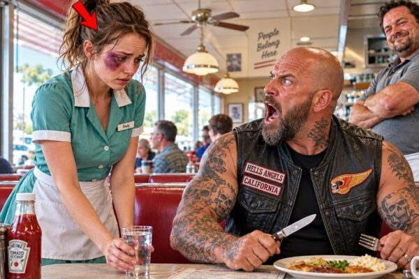 Undercover Biker Saw The Waitress’s Bruises — His Next Move Shocked The Entire Diner