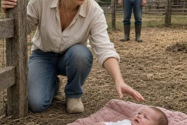I heard my newborn daughter crying from an unused animal pen after my husband’s