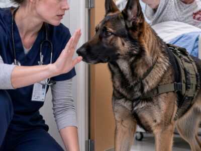 “That K9 is unstable! He’ll kill you!” the handler roared, blocking Room 12. The quiet nurse shoved past him, and the moment the dog saw her face, he dropped to his knees.