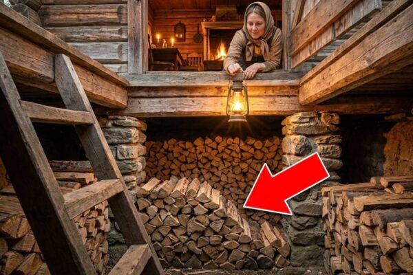 She Hid a Tiny Shed Beneath Her Cabin While Everyone Assumed It Was Just Another Strange Habit of a Woman Preparing for Winter Alone—but when the rains came, followed by snow, ice, and months of bitter cold, that hidden space became the one thing that changed everything. While her neighbors fought soggy firewood, smoke-filled rooms, and freezing nights, every log she had stored beneath her floor stayed perfectly dry and ready to burn. By the middle of winter, people who once laughed at her secret project were knocking on her door, desperate to know how she had outsmarted the season—and what else she was hiding under that cabin.