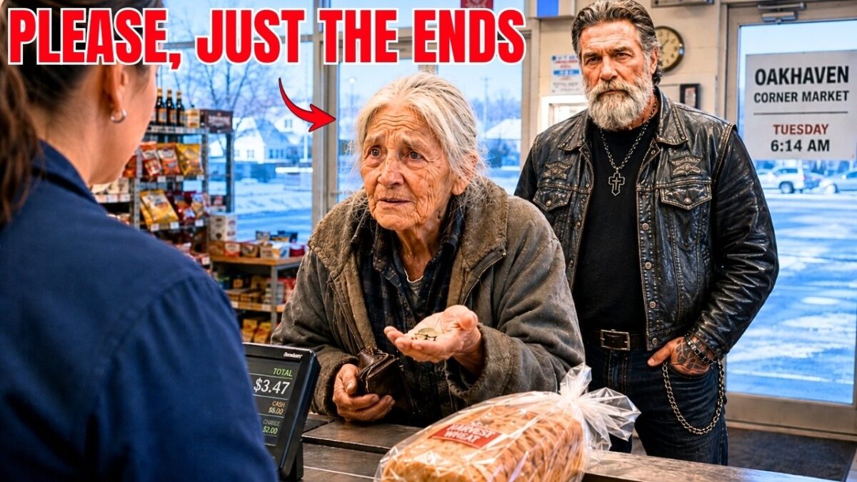 An Elderly Woman Paid for Bread With Pennies — The Bikers Learned Why She Hadn’t Eaten 