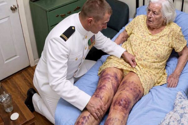 When I came back home from deployment, my wife was telling the neighbors, “His mother has dementia. She keeps injuring herself.”