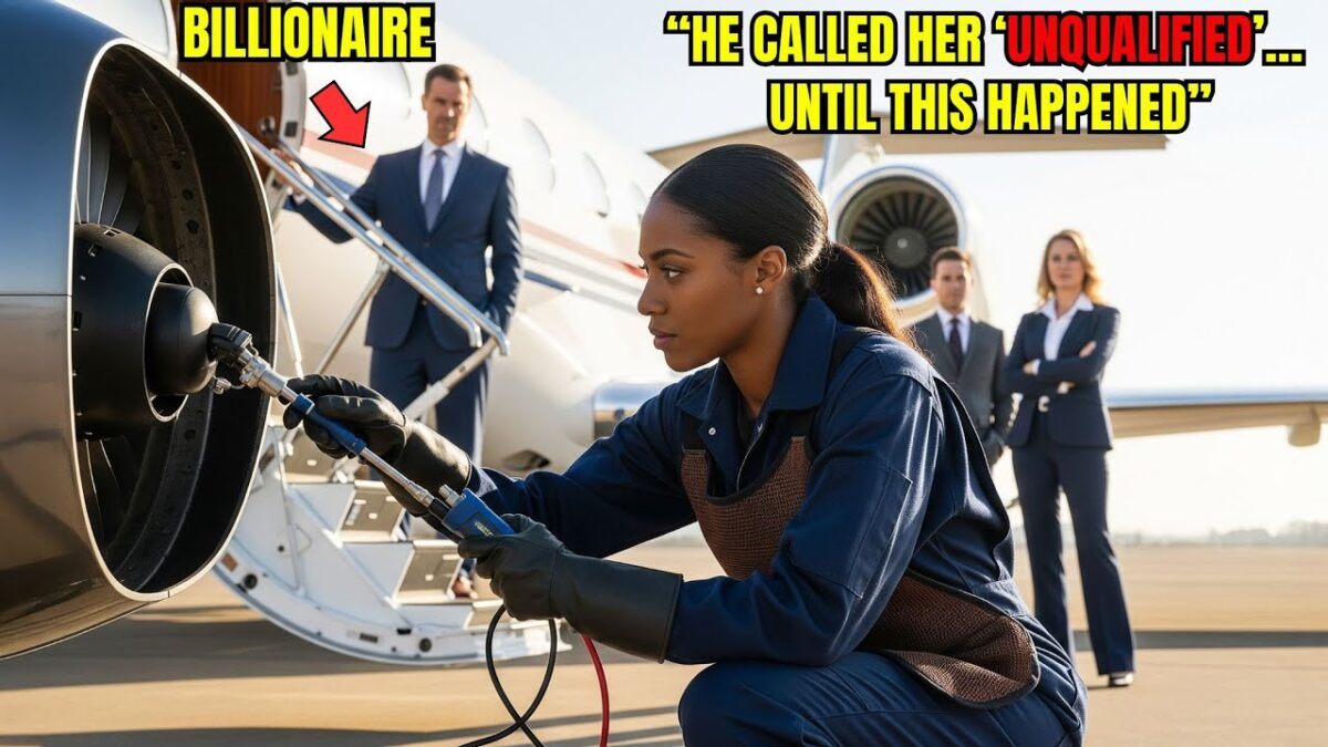 Black Mechanic Saves Billionaire’s Failing Jet on Runway – What She Did Next Left Him Speechless