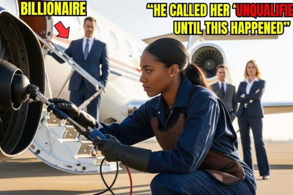 Black Mechanic Saves Billionaire’s Failing Jet on Runway – What She Did Next Left Him Speechless
