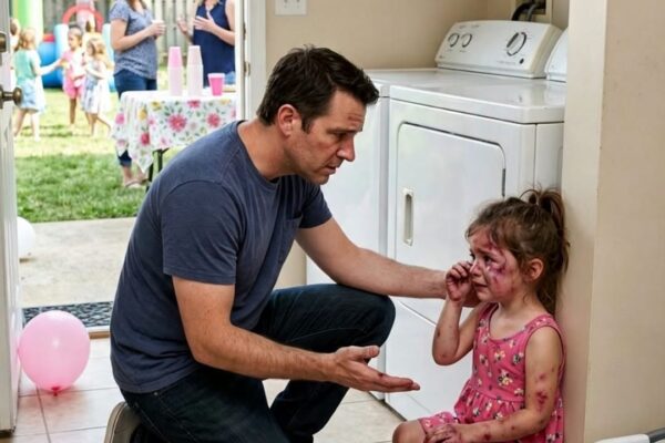 My Five-Year-Old Daughter Was Crying Behind The Washing Machine And Whispered