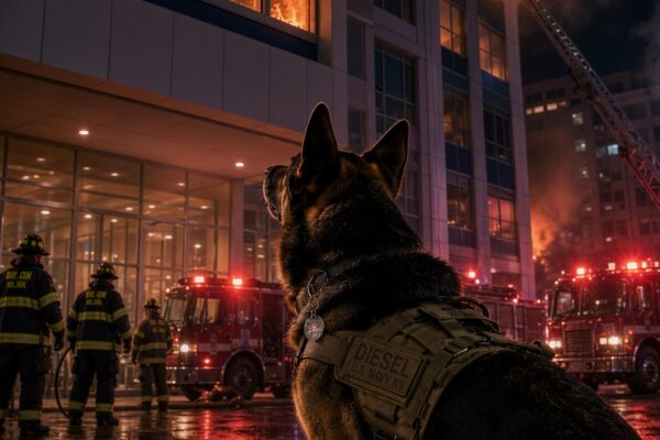 The Nurse Was Trapped in a Burning Hospital — Then the Military K9 Went Back for Her