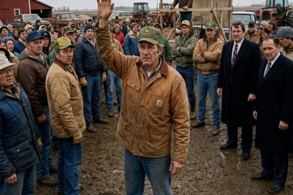 The Bank Expected to Buy His Neighbor’s Farm at Auction for a Fraction of Its Value, Certain No One Could Stop the Sale—But the Quiet Farmer Made One Move That Changed the Auction Before the First Bid Was Even Called