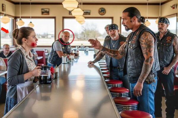 Biker Gang Leader Noticed the Waitress’s Bruises — What He Did Next Shocked the Whole Town 