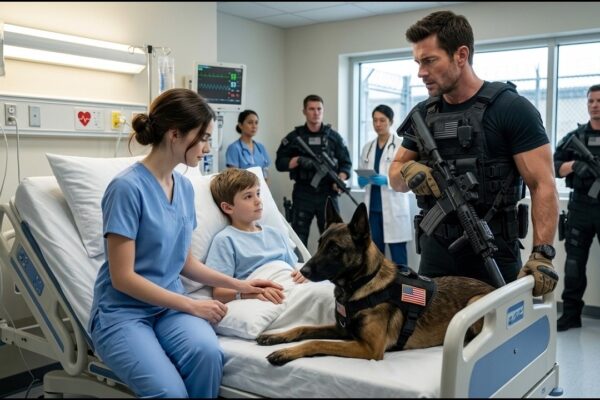 The Military Dog Blocked Everyone From the SEAL Captain’s Son — Until the Nurse Said Two Words