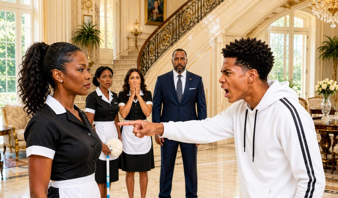 Billionaire’s Spoiled Son Humiliated Every Maid—Until the New Black Maid Finally Put Him in His Plac