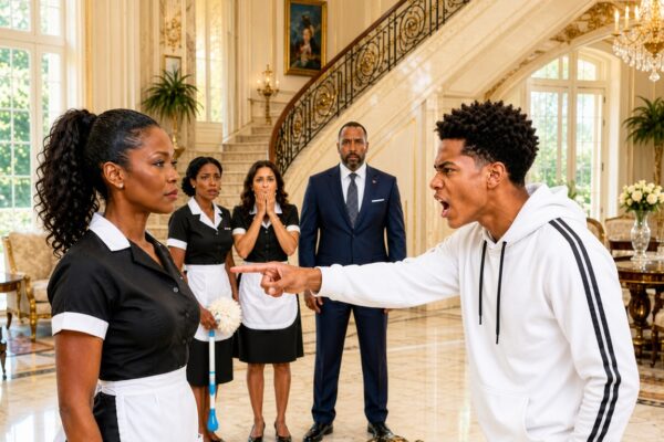 Billionaire’s Spoiled Son Humiliated Every Maid—Until the New Black Maid Finally Put Him in His Plac