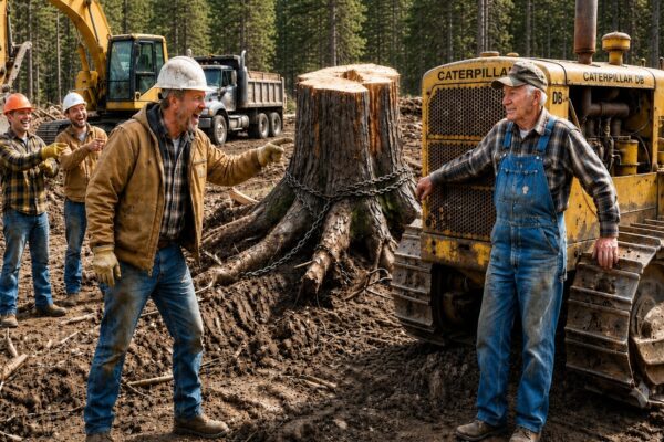 The Contractors Said Nothing Could Pull the Buried Machine From the Farmyard, Laughing at the Old Man’s Rusty Equipment—Until He Fired Up His 1948 Caterpillar D8 and Did Something None of Them Thought Was Possible