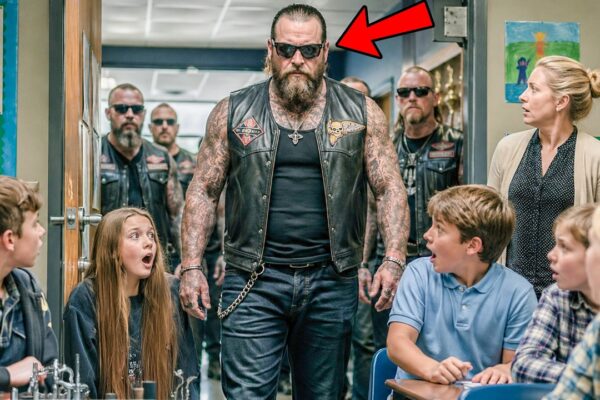 “My Dad Is a Biker,” He Said. The Class Laughed — Until a Hells Angel Walked In 