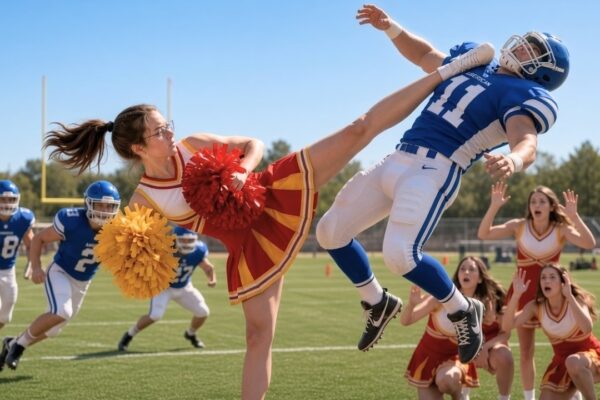 Bullies Slapped The Freshman Cheerleader. Then She Dropped Them Like Her Dad Taught in Combat