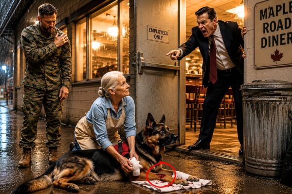 Old Waitress Was Fired for Saving a Marine’s K9 — Days Later, the Whole Town Stood Behind Her 