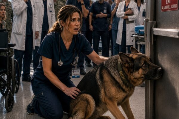 Doctors Couldn’t Reach the Terrified Military K9… Until One Quiet Nurse Walked In