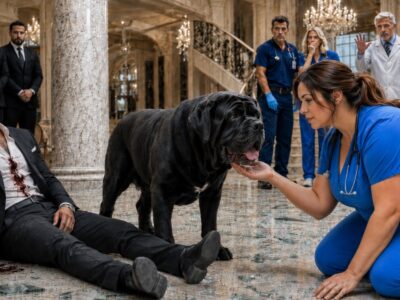 No One Could Get Near the Unconscious Mafia Boss as His Enforcers, Doctors, and Bodyguards Backed Away From the Growling Guard Dog at His Bedside—Until a Curvy Nurse Walked In, Spoke Softly, and the Beast Chose Her Without Hesitation. What Happened Next Left the Entire Mansion Silent: the feared dog lowered his head into her hand, stepped aside, and led her straight to the powerful man no one dared touch. She came expecting an ordinary shift, never imagining that saving the most dangerous man in the city would pull her into a world of secrets, loyalty, and a bond his ruthless empire could not ignore.
