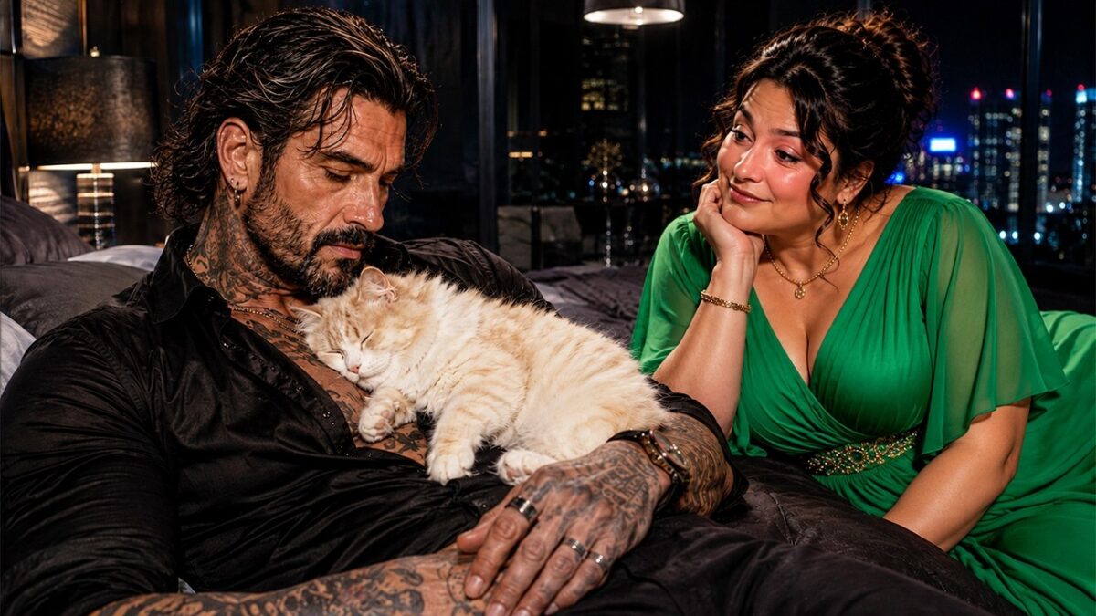 He’s the Most Feared Mafia Boss in the City, the Kind of Man Who Makes Entire Rooms Fall Silent the Moment He Walks In—but somehow, my stubborn little cat decided he was the safest person in the world. Every night, she climbs onto his chest, curls beneath his chin, and falls asleep while he pretends not to care. At first, I thought it was funny. Then I noticed something stranger: the ruthless man everyone feared never moved until she woke up. And when I finally asked why he let her stay, his quiet answer revealed a side of him no one else had ever been allowed to see.