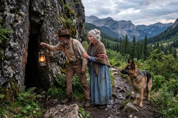 Betrayed and Abandoned by Their Own Children, an Elderly Couple Had Nowhere Left to Go—So With Only Their Loyal Dog Beside Them, They Crawled Into a Cold, Forgotten Cave Hoping to Survive the Coming Winter. The Entrance Looked Empty, Dark, and Completely Useless, but after carefully moving nearly 50 feet deeper underground, their dog suddenly stopped, stared into the shadows, and began scratching at something hidden beneath layers of dirt and stone. What the exhausted couple uncovered inside that forgotten chamber was something no one in their family knew existed—and it was about to change everything they thought they had lost.