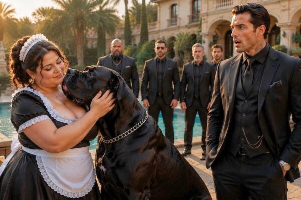 The Mafia Boss’s Guard Dog Was Feared by Everyone Inside the Organization—It Snapped at Guards, Rejected Trainers, and Wouldn’t Let Anyone Get Close. For years, no one could control the powerful animal until a quiet plus-size assistant entered the mansion. While everyone expected the dog to react the same way, something unbelievable happened. The fierce guard dog slowly walked toward her, lowered its head, and showed a side of itself no one had ever seen before. The entire mansion fell silent as the woman everyone underestimated became the only person the dangerous dog trusted. Even the Mafia Boss was stunned by the bond nobody could explain.