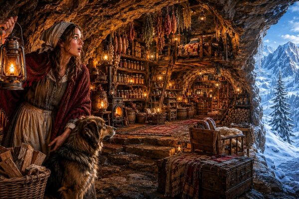 Desperate for Firewood During the Harshest Winter She Had Ever Faced, She Entered a Deep Mountain Cave Searching for Anything That Could Keep Her Warm. Everyone Believed the Frozen Wilderness Had Nothing Left to Offer, but as she crawled farther into the darkness, she discovered something hidden beneath layers of dust and stone. What she found inside the forgotten cave was not just a way to survive the brutal cold—it was a discovery that changed her entire future. The secret hidden underground revealed a forgotten story, unexpected resources, and a chance at survival that no one in the village could have imagined.