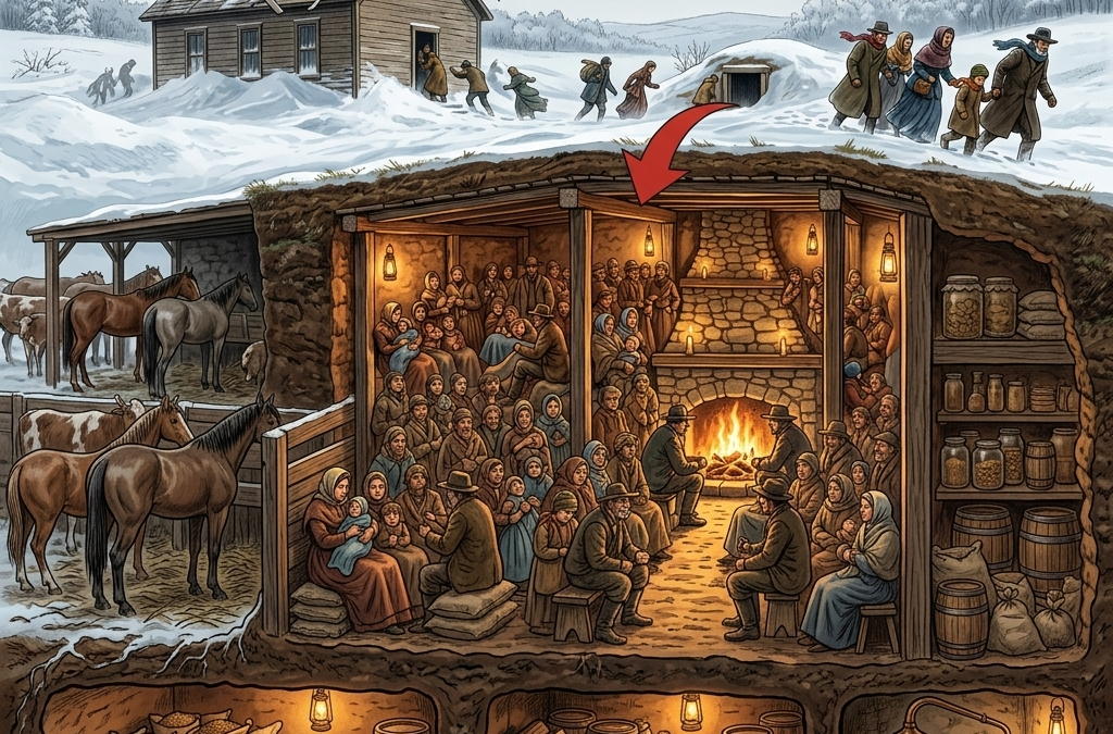 They Called His Sod Fortress a Foolish Grave Built by a Dreamer — Everyone Laughed at the Strange Underground Shelter Sitting Alone on the Frozen Plains. But When A Record-Breaking Blizzard Buried The Entire Settlement And Left 70 People With Nowhere To Go, The Forgotten Fortress Became Their Only Chance To Survive. As The Storm Raged For Days, The Same Structure Everyone Mocked Protected Families, Saved Lives, And Revealed The Genius Behind The Old Man’s Unbelievable Design. What They Thought Was A Mistake Became The Greatest Shelter The Town Had Ever Seen.