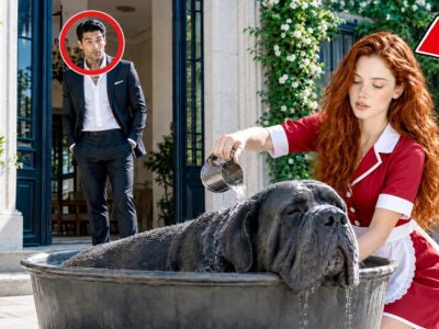 The Shy Maid Bathed the Mafia Boss’s Giant Dog—Then She Quietly Picked Up Her Bag to Leave