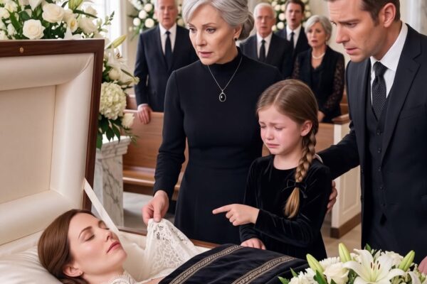 My Healthy 36-Year-Old Daughter P@ssed Away Unexpectedly, but Her Husband Wanted to Follow Her Final Arrangements Without Delay. At the Funeral, My 8-Year-Old Granddaughter Whispered, “Grandma, Mommy Said There’s Something You Need to Notice About Her Dress.” When I Stepped Closer to the Casket, His Expression Changed—and the Funeral Director Quietly Asked Everyone to Remain Inside.