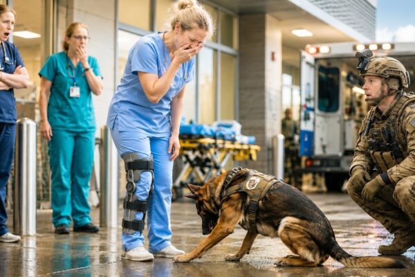 Everyone Mocked the Injured Nurse — Until the SEAL K9 Refused to Leave Her Side