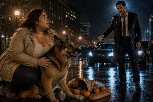 The Mafia Boss Couldn’t Forget the Mysterious Woman Who Saved His Beloved Dog on the Worst Night of His Life — She Disappeared Before He Could Even Learn Her Name, Leaving Behind Nothing but a Torn Scarf and a Memory He Couldn’t Shake. For Weeks, the Feared Man Quietly Searched the City, Ignoring Business Meetings and Expensive Parties as he tried to find the stranger who had shown his injured companion more kindness than anyone around him. Then one rainy evening, his dog suddenly pulled free from its handler and raced across the street toward a familiar woman — and what the Mafia Boss discovered next left him completely speechless.