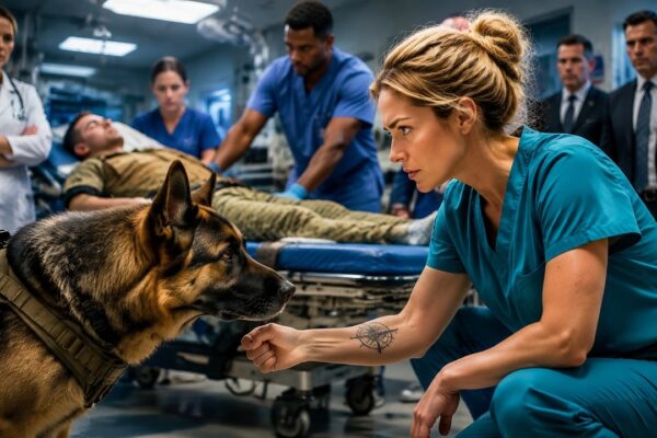 K9 Refused Every Doctor—Until the Quiet Nurse’s Tattoo Exposed Her Hidden Military Past